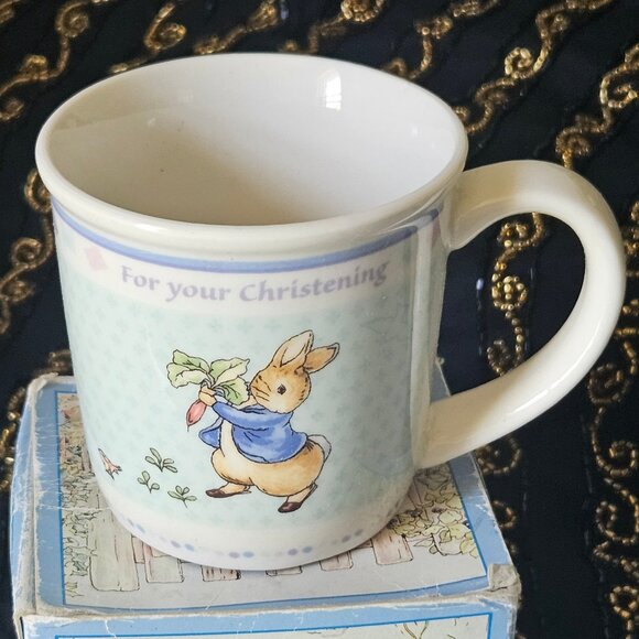 Peter Rabbit Christening mug - Picture 1 of 5